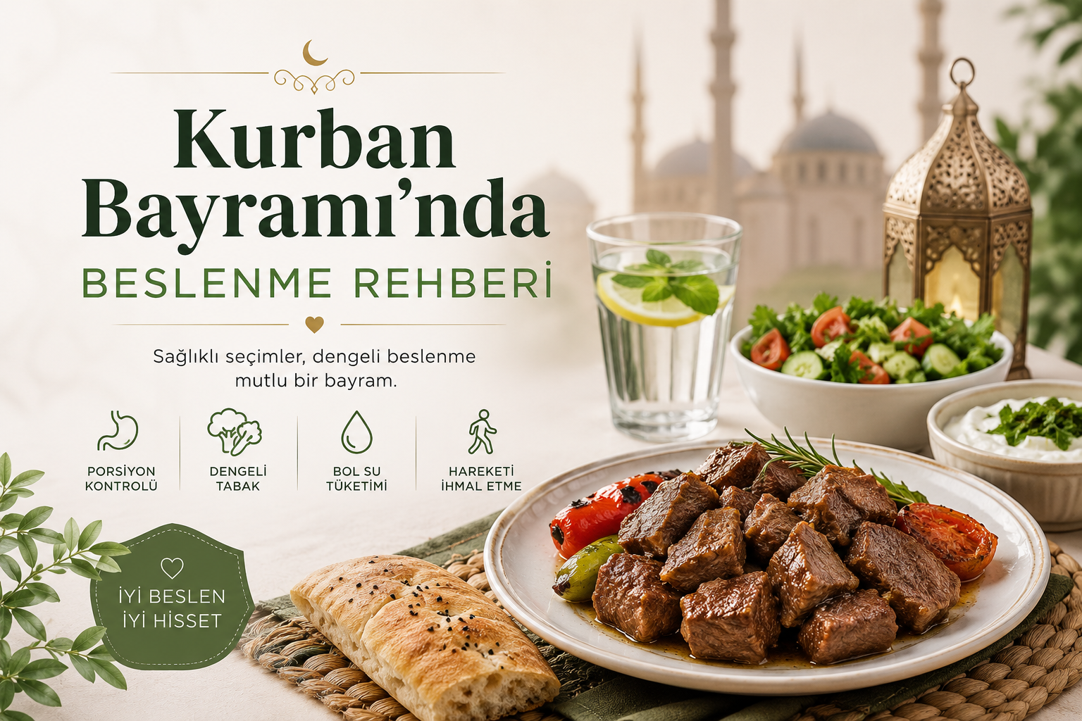 KURBAN BAYRAMINDA BESLENME: Bayramı Dengeli Geçirmek İçin Öneriler
